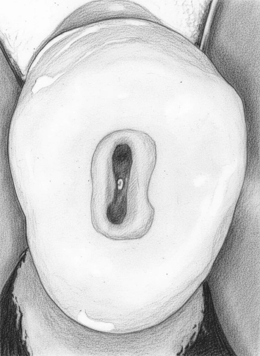 Mandibular Second Premolar - Axial View showing round/oval access cavity
